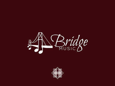 Bridge Music design illustration logo vector
