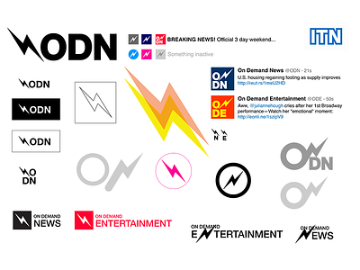 lightning concept for odn and ode brand artboard branding entertainment logo news social ui