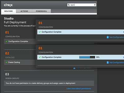 Citrix Studio Simplified dark dashboard graphics illustration instruction interaction simplified technology ui ux