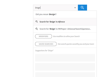 Typo and search constraint suggestion pattern