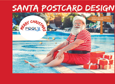 Santa Claus Funny Christmas Postcard branding business card design emblem logo creative round flyer design graphic design illustration illustrator minimal vector