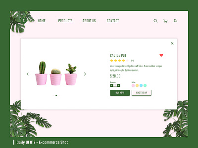 Daily UI 012 - E-commerce Shop
