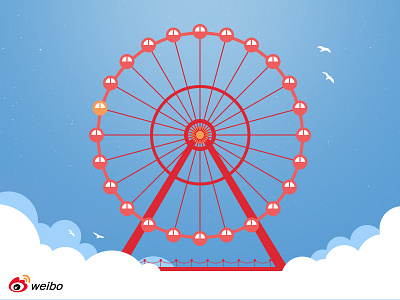 Swf for Weibo Ferris Wheel Illustration illustration sina swf