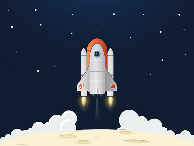 Red Bull Spaceship illustration ios spaceship ui