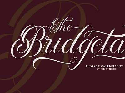 The Bridgeta calligraphy casual design elegant illustration lettering lovely modern font script