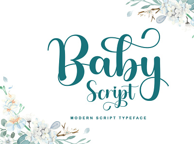 Baby Script calligraphy casual design elegant illustration lettering lovely modern font script