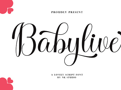 Baby Live calligraphy casual design elegant illustration lettering lovely modern font script