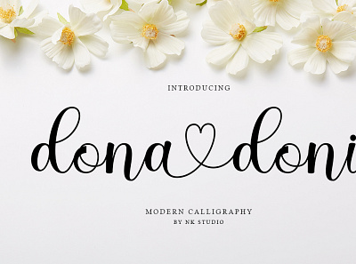 Dona Doni calligraphy casual design elegant graphic design lettering lovely modern font script