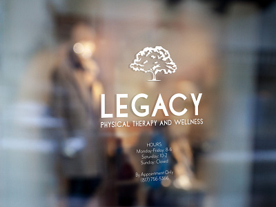 Legacy Physical Therapy and Wellness brand identity branding illustration logo logo design typography