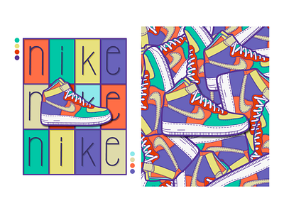 Nike Air Max Colors design flat illustration nikeairmax tipography vector