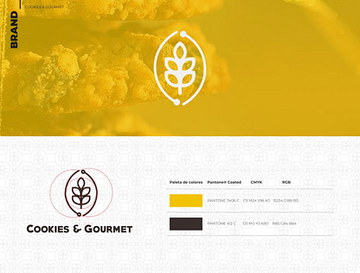 Logotipo cookies brand dessert logodesign logotype pallette yellow logo