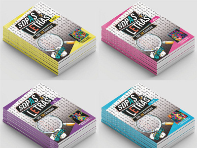 PORTADAS SOPAS DE LETRAS 2 color palette cover design graphic design