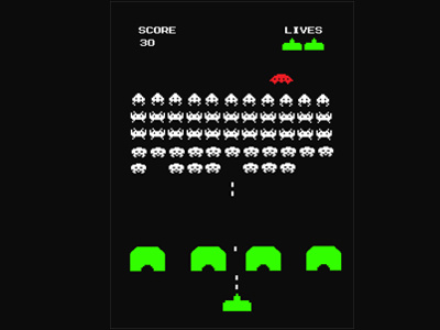 Space Invaders classic game illustration retro space invaders