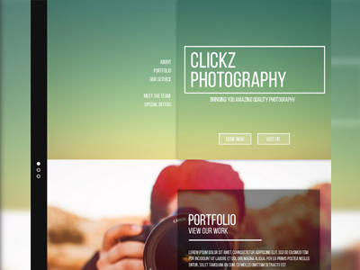 ClickzPhotography adobe design photoshop ui ux webdesign