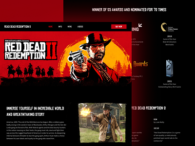 Red Dead Redemption 2 Landing Page