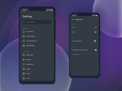 Setting Page (Dark Mode) app appdesign dailyui mobileappdesign ui uidesign uiux ux uxdesign