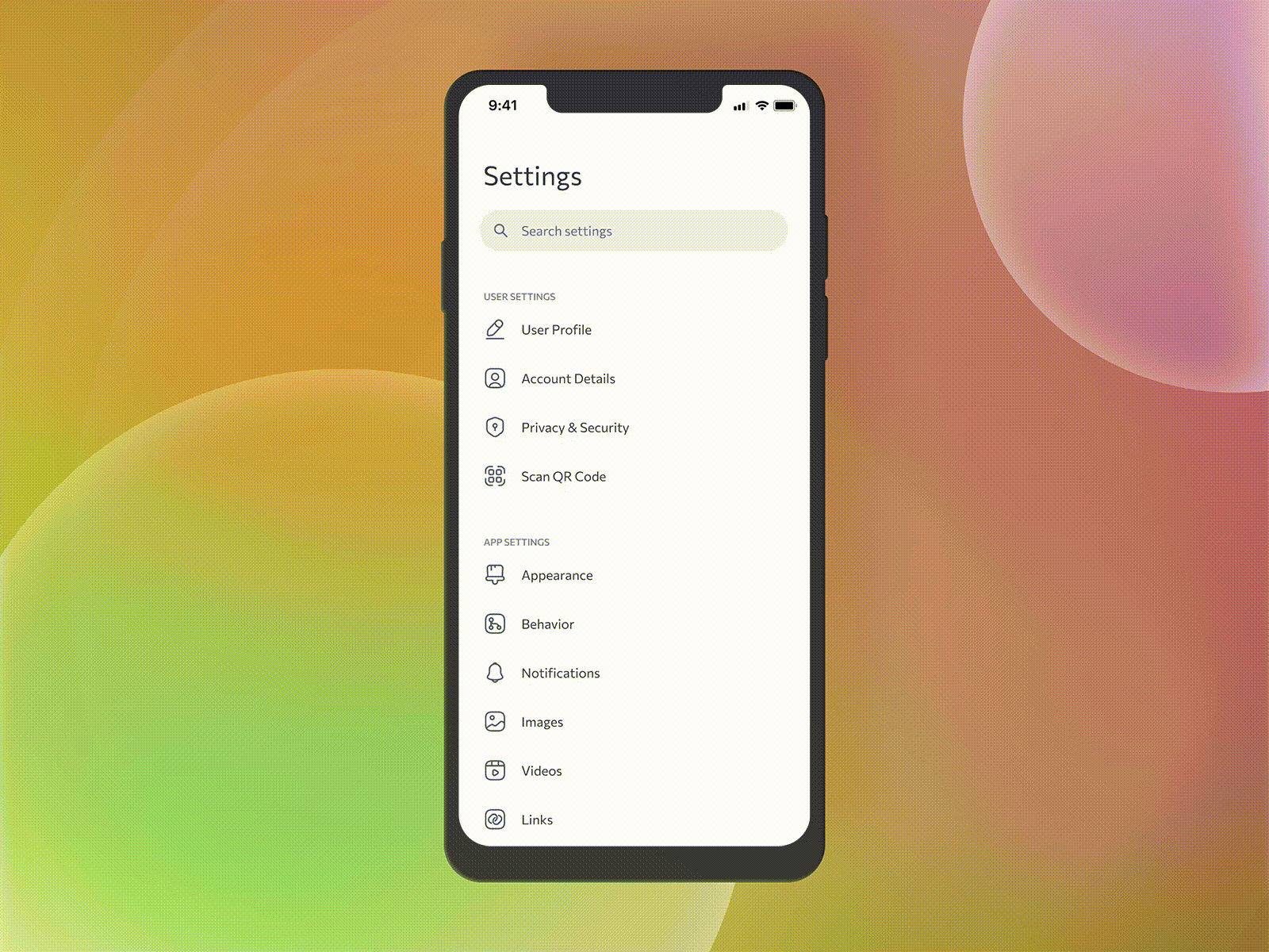 Setting Page Prototype app appdesign dailyui interaction mobileappdesign prototype ui uidesign uiux ux uxdesign