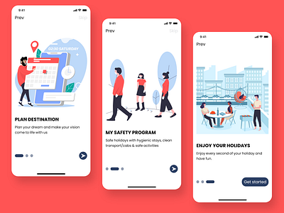 Onboarding Screens for Travelling App