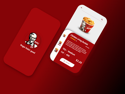 Tried making UI design for the best @KFC app design ui ux