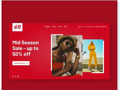 Landing Page UI for brand H&M