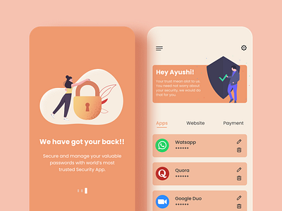 Security App UI Concept app design designer icon illustration minimal typography ui ui ux ux web