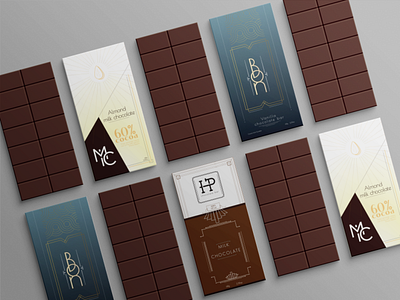 Chocolate Bar Packaging Art Deco art deco art nouveau chocolate graphic design illustrator line art packaging design