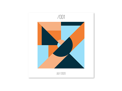 Geometric shapes poster abstract artwork blue design geometric graphic design illustrator orange poster simple design