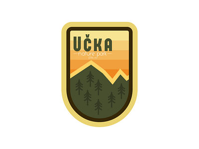 Ucka Nature park patch badge big lines big stroke big strokes bold croatia graphic design hiking illustrator lines mountain nature patch simple design wilderness