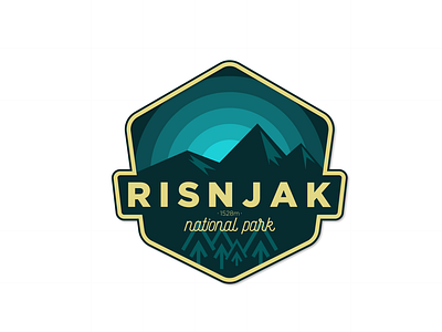 Risnjak National park patch badge camping croatia graphic design hiking illustrator logo national park nature nature park naturepark patch sticker wilderness