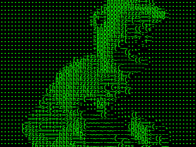 ASCII Freddie ascii green terminal