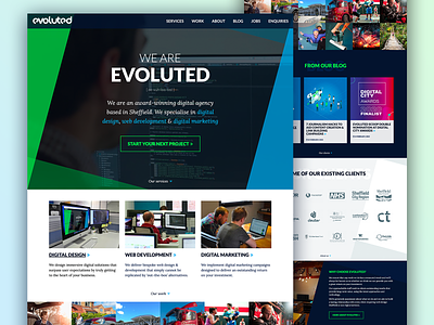 Evoluted agency design portfolio responsive ui ux uxui web website
