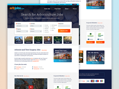 ArbJobs arb arboiculture arborist design recruitment search ui uxui web website