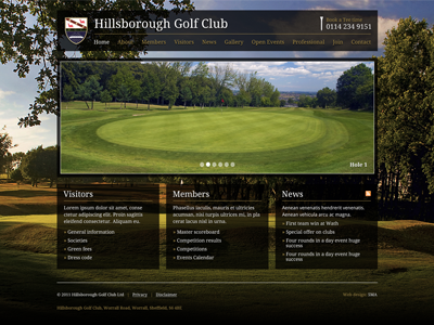 Golf 1 background image golf website