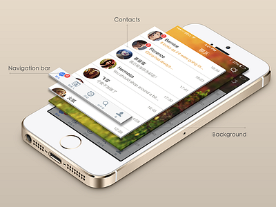 Contacts List background chat contacts ios ios7 iphone list social ue ui
