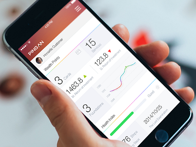 POC app chart health ios ios8 iphone number pingan ue ui wealth