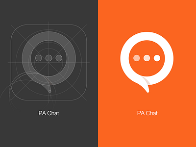 Pa Chat app chat design grid icon ios iphone logo ui