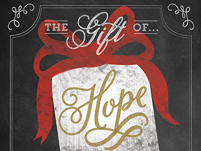 The Gift of Hope chalkboard christmas gift hope