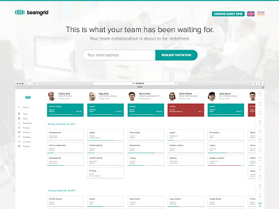 Sneak-Peak Website of TeamGrid intro preview teamgrid