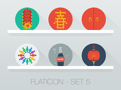 Flaticon Set 5 - Happy Chinese New Year!!! candy chinese new year cocacola door firecracker flat icon lantern spring