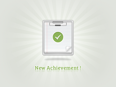 New Achievement! achievement clipboard complete icon note