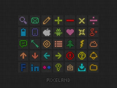 PIXELAND icon pixel solid