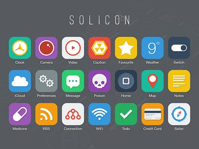 Solicon flat icon solid