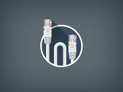 Network Cable cable cord flat icon ui