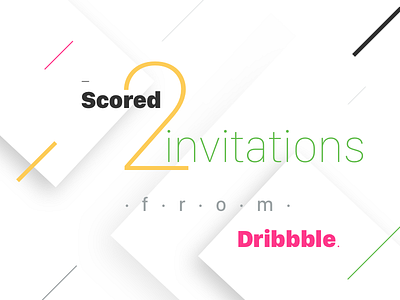 2 Invitations draft dribbble invitation