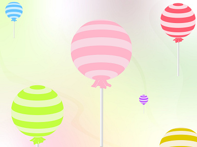 Candy balloon background color design dessert graphicdesign illustration lolipop pastel wallpaper