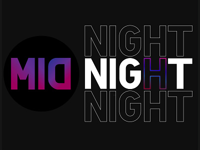 MID NIGHT background design fonts graphicdesign illustrator wallpaper