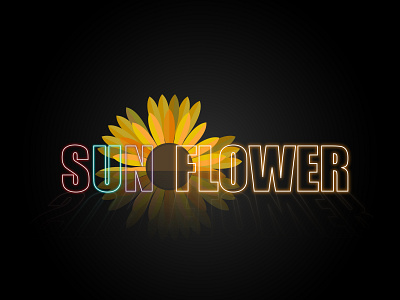 Sun Flower background design font graphicdesign illustration illustrator label label design wallpaper