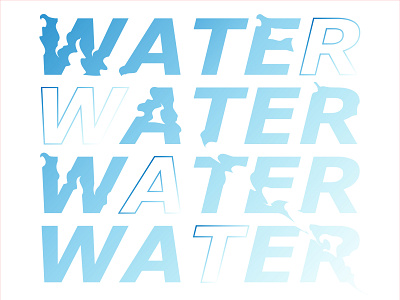 WATER WATER WATER design font font design graphicdesign illustration illustrator water