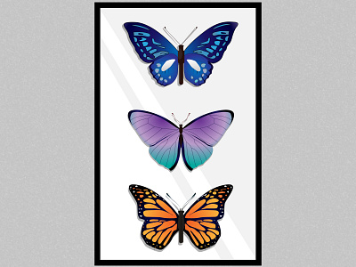 butterfly art background butter color design graphic design gredient illustration illustrator insect wallpaper