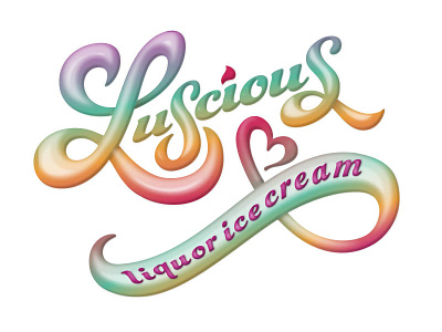 Luscious Liquor Ice Cream ice cream liquor logo luscious